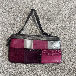 Patchwork Wristlet Clutch